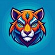 © Selintasnusantara - Vibrant Abstract Tiger Head Illustration with Bold Colors and Dynamic Lines
