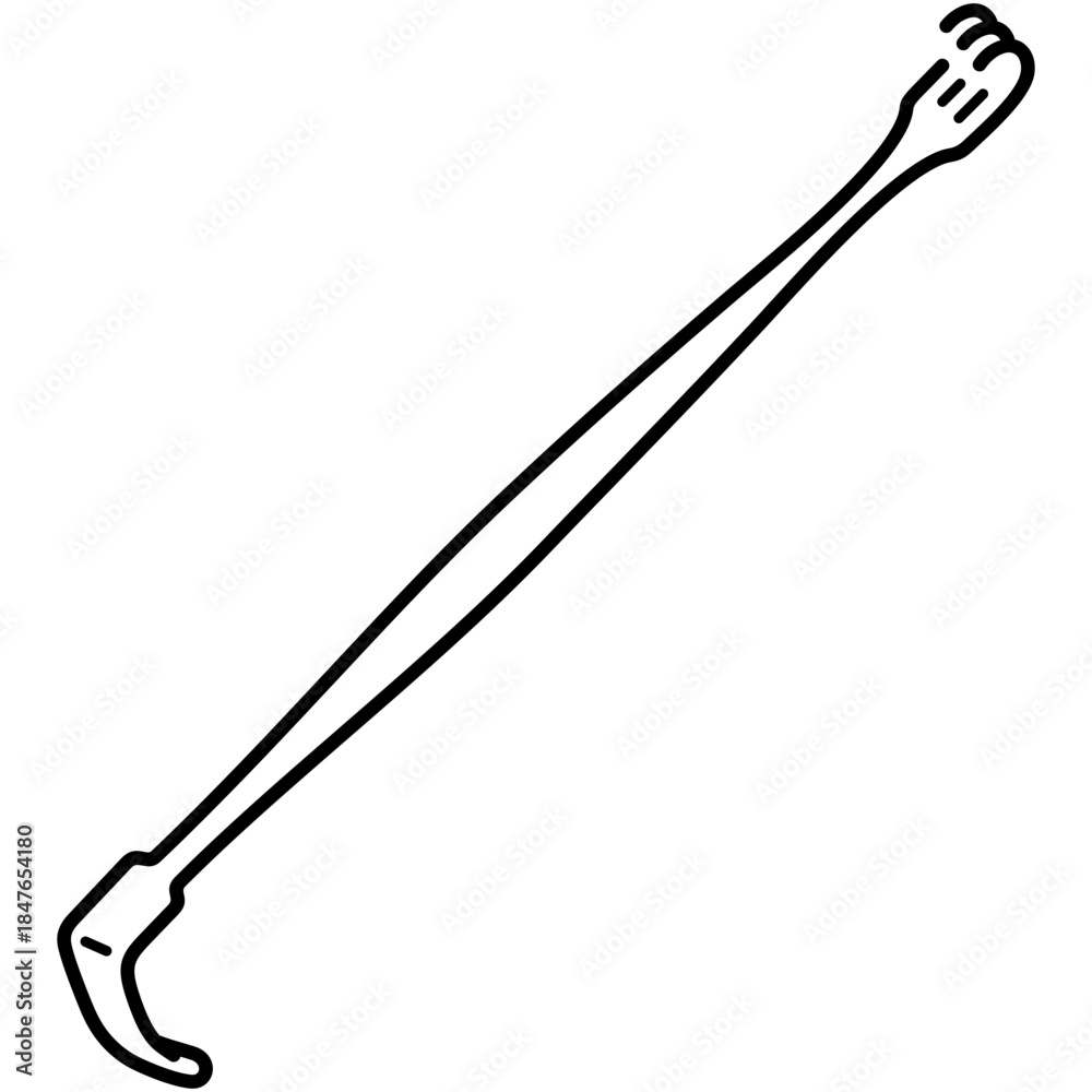 Hand-Held Retractors Senn. Dual-ended surgical instrument with rake and ...