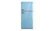 © Jn - Retro light blue refrigerator PNG isolated on transparent background, vintage fridge appliance for kitchen design and home decor projects
