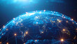 © HumblePride - Global Connectivity: A mesmerizing view of planet Earth enveloped by a network of glowing nodes, symbolizing the interconnectedness of global digital communication and technology.