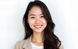 © Lila - Biometric passport photo of attractive young Asian woman with natural healthy skin. Professional studio portrait features a friendly, confident expression against a clean white background.