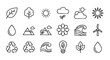 © DesignArt - Set of environment and nature related icons in simple outline style