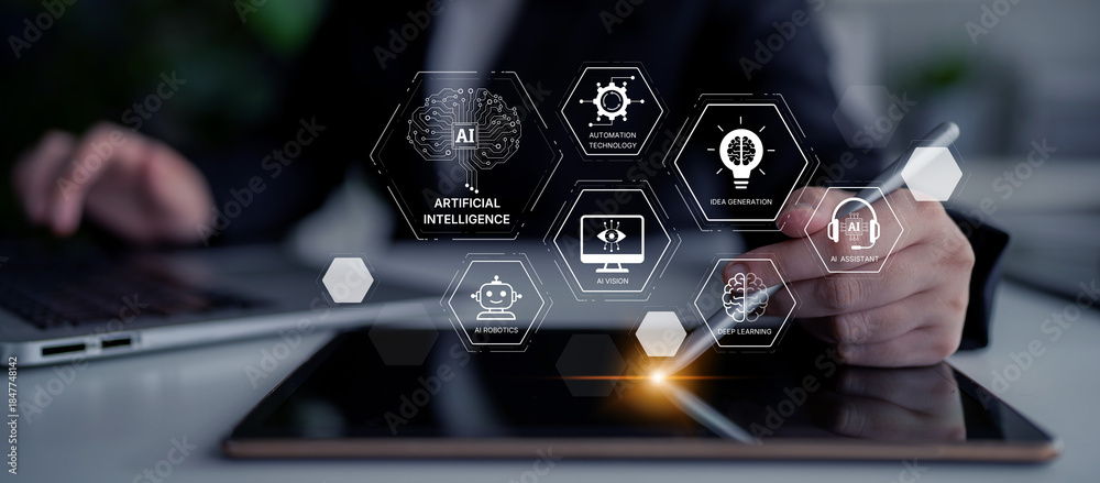 AI learning system involves deep learning, supervised machine learning ...