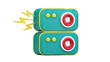 © satiman - 3D Cameras with Lightning Bolt Effect on White Background