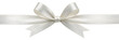 © Creative 1M - Elegant white ribbon bow isolated on transparent background