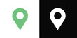 © AIcon Star - location pin symbol green and white color map marker silhouette vector