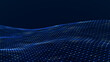 © Ihor - Colored music surface. Beautiful curved wave on a dark background. Digital technology background. 3D