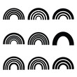 © SreeRaton - rainbow silhouette simple icon set
