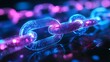 © Harry - Glowing Digital Chain Links on Circuit Board Background