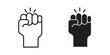 © iconic - Rebellion icon for website, thin line icons. vector logo design