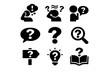 © AVRIX - Question mark symbols representing confusion, inquiry, search, help, and problem solving concepts