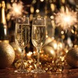 © Nayon - Luxury happy new year party champagne fireworks high resolution picture
