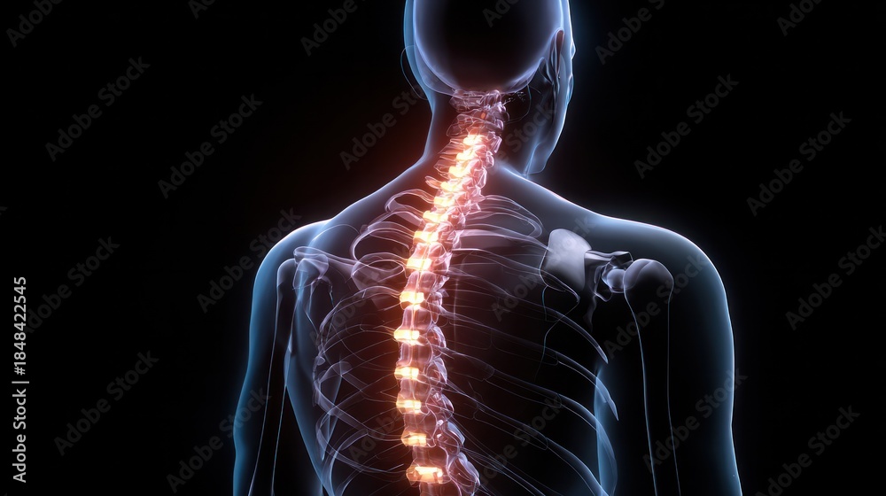Illuminating the Core: A detailed visualization of a human spine ...