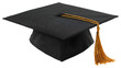 © Ameer - Graduate cap hat with tassel isolated in high resolution png style with clean transparent background feel, crisp cutout ideal for education designs, graduation invitations, stickers, posters.