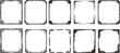 © Musafir - Decorative Grunge Ice Cube Alphabet Font Vector Illustration With Isolated Square Frames