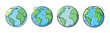 © SulaimanIslam - Various views of planet earth in a charming doodle style illustrating global perspectives