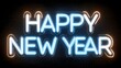 © Josiah - Happy New Year text motion graphic with line path effect for celebrations and events in various locations during New Year's Eve