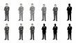 © Novi - Collection of Businessmen Poses and Silhouettes.