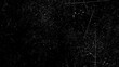 © Pens'K - Black grunge texture overlay with white scratches and dust particles