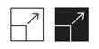© Ch - Resize icon flat simple icon. Liner version - stock vector.