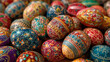© Rucia - Textured Background of Ornate Traditional Easter Eggs