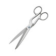 © vadosloginov - Polished Metal Scissors with Blue Pivot Against Black Background