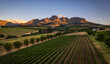 © Peerawat - The golden mountain with a wine land on Stellenbosch