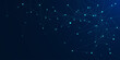 © Alfan Subekti - Futuristic connected glowing nodes on dark blue background. Minimalis innovation technology, network connection, science and technology design concept. Vector