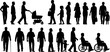 © Salma - cPeople silhouettes in elevation side view | Architecture people | silhouettes of people | 2D people | Section Elevation View | Architectural drawing people | characters See Less