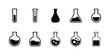 © MdTaz - Vector laboratory glassware icon set, Flasks, Test Tubes, and beakers