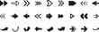 © MSTAMERA - Arrows set icon. Arrows set vector illustration. Arrow icon. Arrow black colored. vector icon. Arrows vector collection. Vector