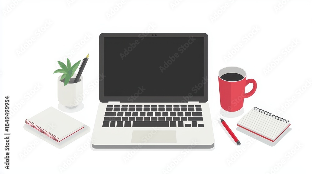 notebook and pen on the desk