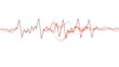 © Xingguo - cardiac. An abstract representation of a heart rhythm with flowing red and white lines, symbolizing life and medical science. STEM education sheets.