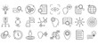 © fan_studio - Context icon set collection in flat style. Icon pack contains context, background, situation, setting, scenario, frame, environment, perspective, circumstance, condition. EPS 10