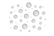 © adorabubble - Minimal luxury water bubble droplets isolated on transparent background for modern cosmetic visuals, spa and skincare design concepts, Crystal clear floating water droplets with soft reflections, PNG