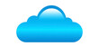 © Rattanathip - Blue cloud digital icon isolated sky weather symbol glossy rounded simple modern cheerful graphic vector illustration cartoon shiny soft smooth abstract cute internet technology data storage