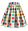 © HASNAT - White skirt with colorful polka dots isolated on transparent background