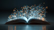 © Helka - open book with glowing lights,digital, innovation and technology