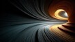 © RezaArif - Abstract tunnel with dynamic swirling lines, transitioning from cool to warm light
