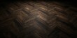 © The 2R Artificiality - Black and brown parquet flooring with geometric pattern serving as a textured backdrop for architectural details