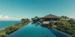 © AIArtistry - Jimbaran resort featuring expansive sea vistas, highlighting travel and leisure appeal