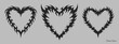 © Neocozmo Graphic - Heart shaped neo tribal tattoo design set y2k style, cybersigilsm heart shaped tribal design