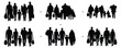 © MdRashed - Walking Refugees Silhouette Set