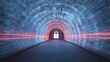 © ryker - Secure digital tunnel with illuminated code patterns and glowing padlock symbol conveying protected information flow and cyber security confidence