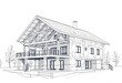 © Boonyapawn - Architectural drawing showing the structural details of a house,  residential,  blueprint