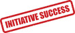 © Mahmud - Vintaged rubber stamp impression displaying INITIATIVE SUCCESS within a classic rectangular shape, symbolizing accomplishment