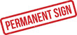 © Mahmud - Distinctive red rectangular grunge rubber stamp with the bold lettering permanent sign for official designation