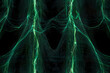 © Arief - Green ghost color digital energy waves on dark background