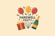 © Mr.Wazeer - Celebrate new beginnings with a vibrant farewell party featuring balloons, champagne, and a festive gift, perfect for sending off colleagues or friends with joy and good cheer.
