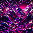 © Vladimir Steblev - Dynamic explosion of liquid neon magenta and purple metallic fluid